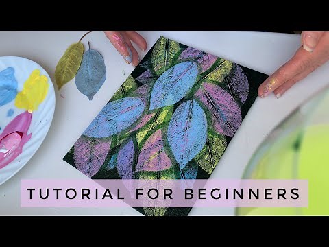 The Easiest Leaf painting / Spring painting / Paint with kids / Painting for beginners