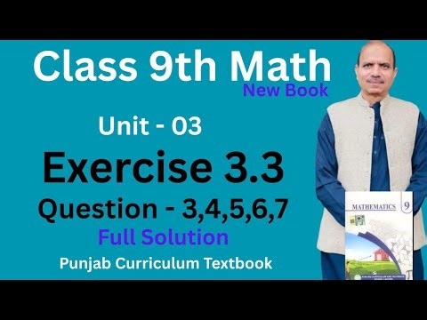 Class 9 Math | Unit 3 Functions | Exercise 3.3 (Q3–Q7) | Full Solutions | New Syllabus 2025