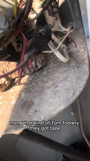 Service call tape on the low voltage #shorts #electrical #hvac #servicecall