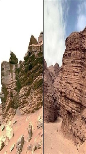 This image compares layered sedimentary #history #photohistory