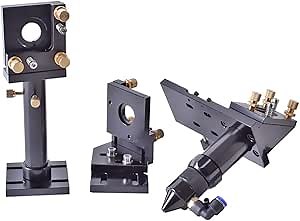 Startnow CO2 Laser Head Set Mirror Focus Lens Integrative Fixture Mount Holder for Laser Cutting Machine Mechanisms Device Parts (Red, Set A1 A2 A3 A4-63.5)