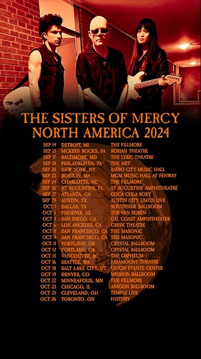 Don't miss The Sisters of Mercy with special guest Blaqk Audio at The Fillmore Charlotte on 9/24! Get tickets now. | The Fillmore Charlotte