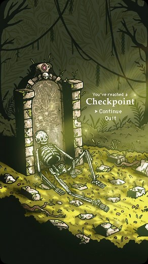 Skizo on Instagram: "You’ve reached a safe spot 🍃 — Illustration made on Procreate using an iPad Pro and Apple Pencil. 2D animation made on Procreate Dreams #skull #skeleton #skullart #skullartwork #skulldrawing #skullpainting #skullillustration #skeletonart #darkart #shortanimation #artinmotion #animation #illustration #digitalanimation #animatedart #artanimation #videogame #videogameart #checkpoint #gamerart"