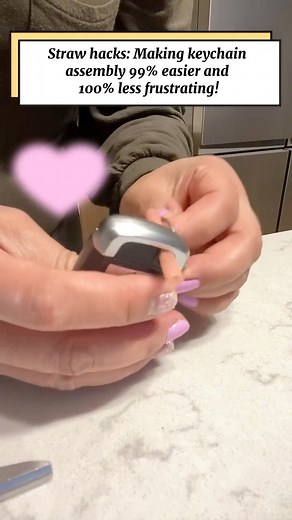 1.4K views · 68 reactions | Straw hacks: Making keychain assembly 99% easier and 100% less frustrating! #keychain #lifehacks #tips #ideas #straw #Amazing #genius #tricks | Gracia Robles | Facebook