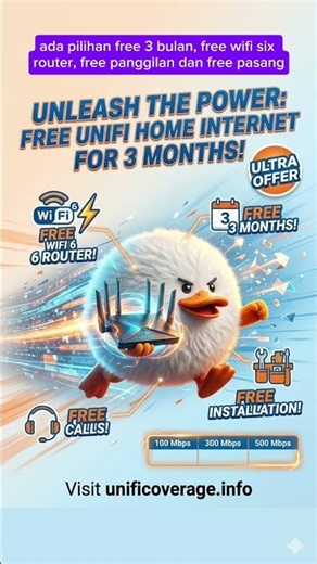 Apply UniFi free 3 months, Wifi6 router, call and free installation #unifipromotion
