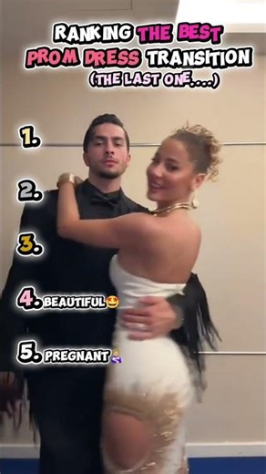 Ranking The Best Prom Dress Transition #shortsviral