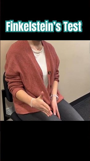 Finkelstein's Test for De Quervain's Tenosynovitis Pain #techniquepeekseries #handtherapy #exam