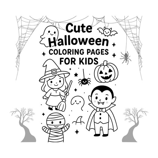 Cute Halloween Coloring Pages for Kids – 20 Printable Spooky-cute Designs – Ghosts, Witches, Pumpkins – Instant Digital Download - Etsy Canada