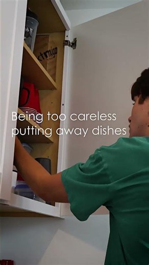 When You're Too Careless Putting Away Dishes #dishes #meme #funny
