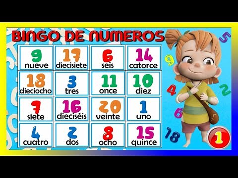 BINGO LOTTERY NUMBERS 1 TO 20 IN PowerPoint
