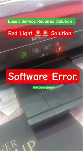How to fix Epson printer 🖨️ red light blinking error in l360 l380 l365 l130 l220 l210 l110 #shorts