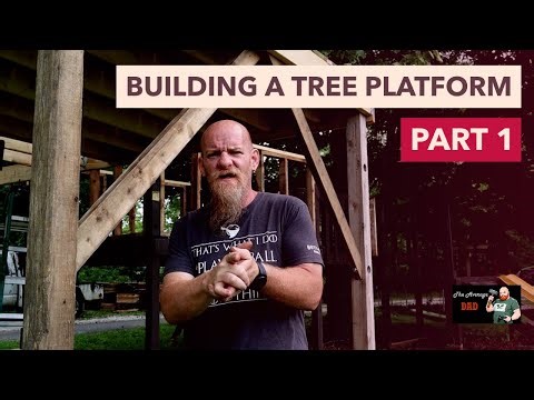 DIY Tree Platform for the Kids... Zipline, Slide, Elevated Garden... Part 1