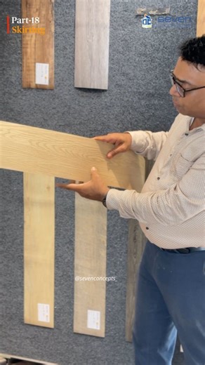 What type of skirting used for PVC Flooring? Q&A Video Part-18 @sevenconcepts_ Location: 1)Pranami Mandir Road Beside ASG Eye Hospital 1st Floor 9749555575 9434040400 . 2)Basement, Planet Mall Beside Chai chun , Opposite Cosmos Mall Siliguri . . #skirting #interiordesign #waterproof #designs #rubber #homedecor | SEVEN Concepts | Facebook