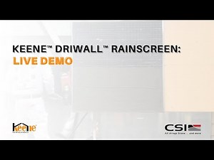 Keene™ Driwall™ Rainscreen: LIVE Demo