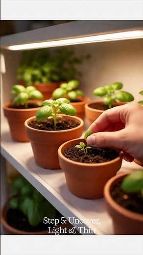 How to grow Basil Indoors from Seed #basilplant #beginnergardening