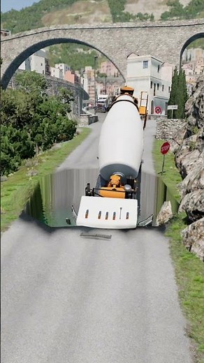 Mysterious Pit Challenge on Italy Map! 🚚💦 #beamngdrive #shorts