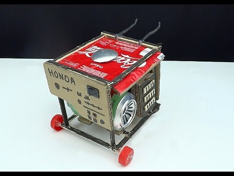 WOW! How to Make a Generator || At Home with cardboard & Pepsi Tin || Mini Generator || 9v battery
