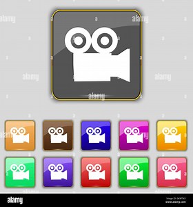 video camera icon sign. Set with eleven colored buttons for your site. Vector Stock Vector Image & Art - Alamy