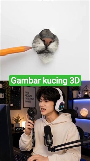 How to draw a 3D cat 🐱