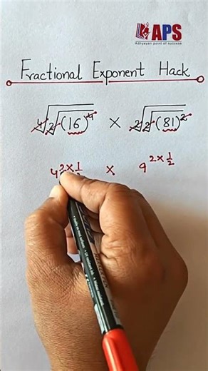 Math doesn't have to be scary. ❌ Solve complex exponents in seconds with the APS method! 🚀​