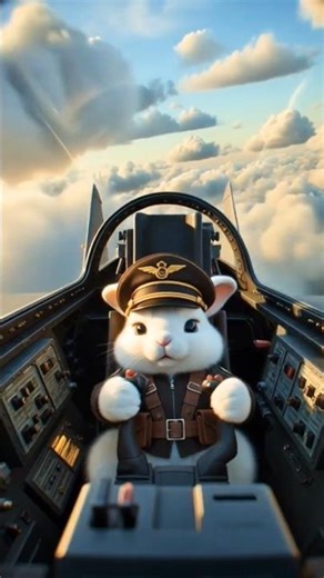 Brave Rabbit Fighter Jet | Cute 3D Action Defence short video
