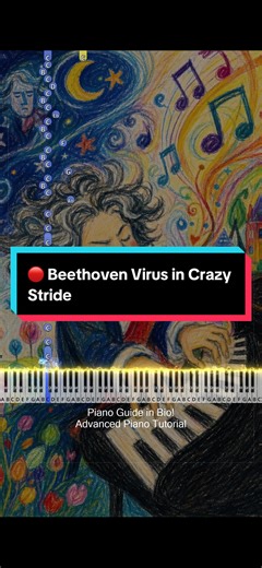 🔴 How to play Beethoven Virus in Crazy Stride on the Piano! 🎹 (Advanced Piano Tutorial) This whole piano channel is automated, full setup in bio. #pianolearning #pianotutorial #easypiano #pianocover