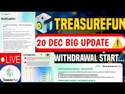 Treasure NFT New Update Today | Treasure FUN New Update Today | Treasure Nft Withdrawal