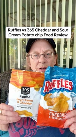 Ruffles vs 365 Cheddar and Sour Cream Potato Chips Food Review #foodreviews #potatochips #snacks