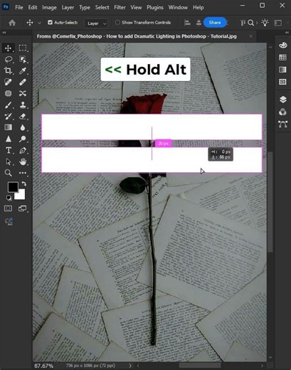 How to add Dramatic Lighting in Photoshop - Tutorial #shorts #photoshop