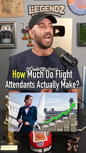 How Much Do Flight Attendants Actually Make? #fyp #planes #money #salary #finance