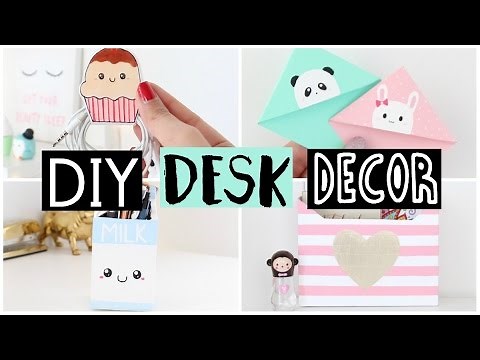 DIY DESK DECOR & ORGANIZATION IDEAS!