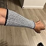 Sintege 3 Pairs Arm Protectors for Thin Skin and Bruising Cut Resistant Forearm Sleeve Level 5 Arm Burn Protection Sleeve (Grey,7.9 Inch)