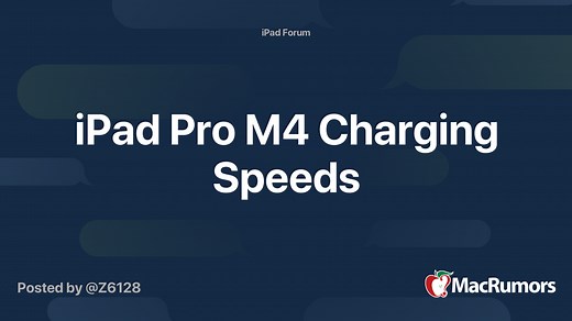 iPad Pro M4 Charging Speeds