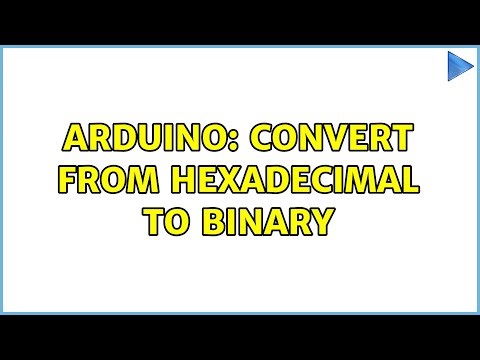Arduino: Convert from hexadecimal to binary