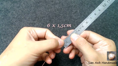 How to make Flower ear cuffs - handcrafted copper jewelry 253