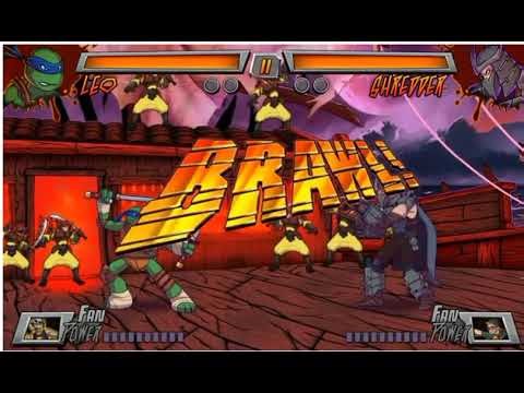 Super Brawl 3: Good vs. Evil Gameplay (Free Play) Leo vs. Shredder