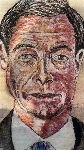 Nigel Farage portrait by Raymond Polhill chalk pastel #reformuk #reform #parliment #parlimentnews
