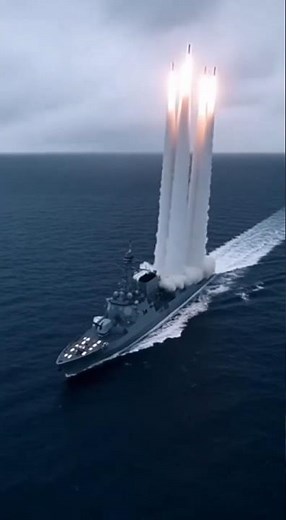 Destroyer Fires a Missile Salvo — Precision and Power at Sea 🚀 #shorts #viralshorts #warships #navy