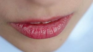 Girl purses her lips