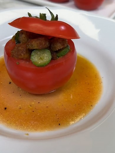 Pomodorette con Panzanella - Ricetta dalla Cucina Italiana
