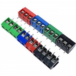 [Hot Item] Blue Black Green 5mm Pitch 2 Pin 2 Way PCB Screw Terminal Block Connector Kf301-2p