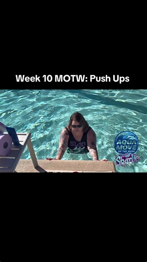 Week 10 of our Aqua Move Of The Week is Push-ups, and rather than showing variations, I’d rather show the right and wrong ways to perform them because they can be very harmful to the shoulders and arms when executing incorrectly 🩵 💧 a true pushup would be a vertical pushup where you push up with your ✨ arm strength only ✨ and back down, not using the legs/feet to jump 💧 a good majority of people cannot do that pushup, and to make up for it will simply jump up and down and call it good. Don’t 