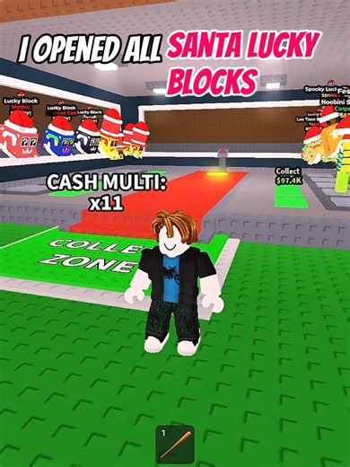 I Opened All New Santa Lucky Blocks🎅 #stealabrainrot #roblox #usa