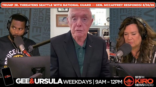 Donald Trump Jr. sparks controversy after suggesting the National Guard be sent to Seattle. Retired four-star General Barry McCaffrey joins the conversation to share his perspective on the remarks and what they could mean for civil-military relations. Don’t miss this critical breakdown of politics, power, and public safety... | KIRO Newsradio 97.3 FM