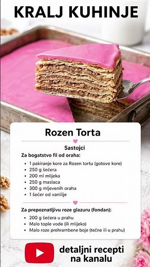 Rozen Torta👇RECEPT U OPISU👇