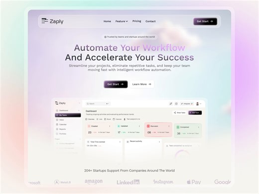 Zaply — SaaS Website Design for Workflow Automation