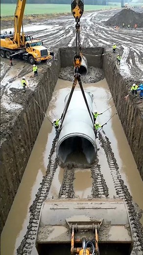 Giant Machines at Work: Mining & Pipe Laying Power! 🚜💨
