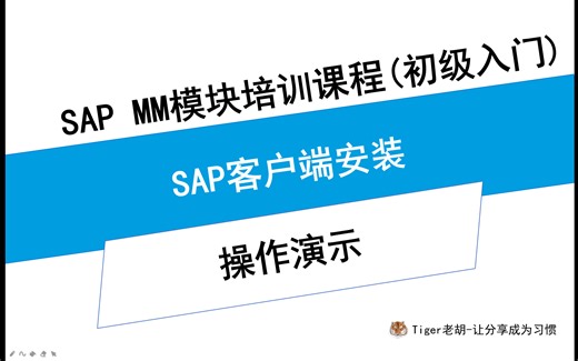 SAP客户端安装 For SAP操作-用户篇