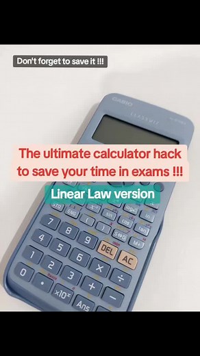 The Ultimate calculator hack for Linear Law 💙 I also post a lot more calculator hacks 👉 #fy #fyp #foryou #calculator #flop #CasioClasswiztips #AwesomeCasioUser #BackToSchool #studytok #math #maths #mathsAC #gcse #spm #gcsemaths #education #educational #educationmatters #graduation #shape #ratio #mathstutor #mathhacks #mathtips #learning #learnmath #student #studying #aceyourexams #gcse2024 #🍉 #howto #calculatortricks #thetorturedpoetsdepartment