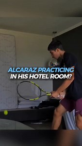 Mindset of a Grand Slam Champion 🔥💯 During the 2020 lockdown, Carlos was getting creative with his training methods. Here, he was hitting backhands against a mattress! 🎥: @carlitosalcarazz #alcaraz #carlitos #training #mindset #championmindset | Tennis Highlight Arena